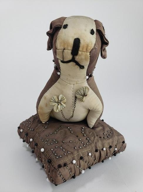 Vintage Handmade Stuffed Dog Pincushion (1 of 5)