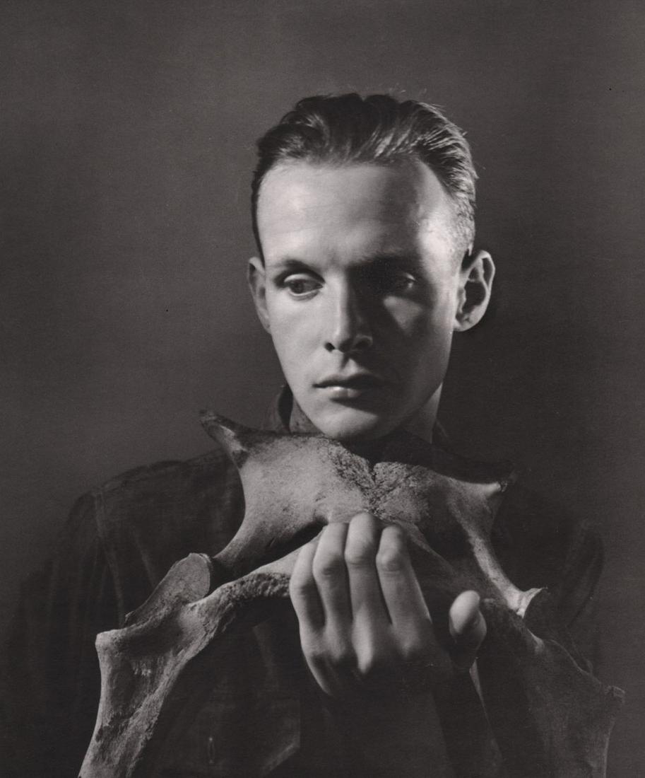 GEORGE PLATT LYNES - Henri Cartier-Bresson,1938: Artist: GEORGE PLATT LYNES Print Title: Henri Cartier-Bresson, 1938 Medium: Duotone Photoengraving Printing Date: 1990;s Printed in USA Image Size: 8 X 7” George Platt Lynes (1907-1955).was an Ameri
