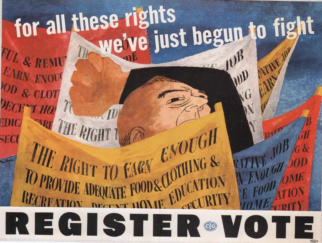 BEN SHAHN - Political Action Committee Poster,For all (1 of 1)