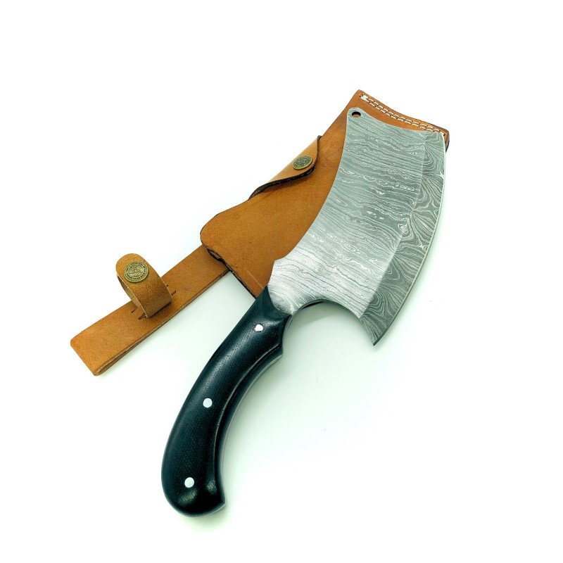 Kitchen chef damascus steel knife handmade micarta: Knife "Georgetown" Damascus knives are very durable, look great and keep sharpness perfectly. Damascus steel has high quality contents to give it an excellent edge and sharp cutting ability. The blade