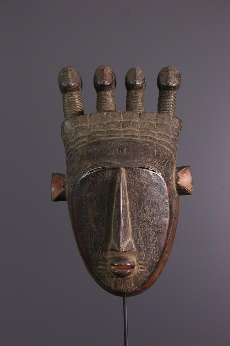 Ligbi/Djimini from Dô Siginkuru-Ayna wood mask - RCI,: Title: Ligbi/Djimini from Dô Siginkuru-Ayna wood mask - RCI, Ivory Coast - African Art Tribal Art Description: Etablis influence in the Ivory Coast, but also in Ghana, the Ligbi, Islamized, were infl