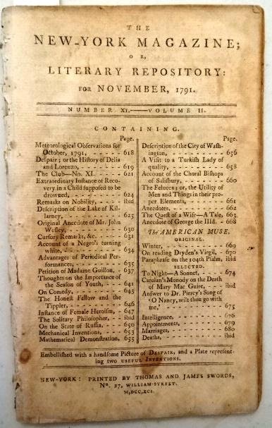 1791 Magazine Description of Washington City (1 of 5)