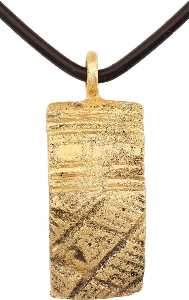 VIKING WARRIOR'S BRACELET PENDANT NECKLACE: 10th-11th century AD. Vikings were highly skilled metallurgists, and as a result, breaking metal had supernatural significance for them. Breaking ringjarn (iron rings) as shown on the Larbro Stone (Go