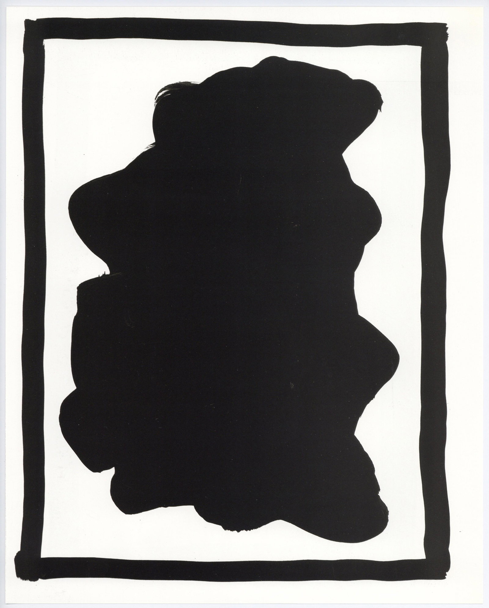 Sol LeWitt lithograph "Black Gouache" edition of 1000: Medium: lithograph (after the gouache), from the Sol LeWitt "Black Gouaches" project. Printed in 1992 by l'Imprimerie Karcher and published by Nouvelles Editions Seguier, in an edition of 1000. The to