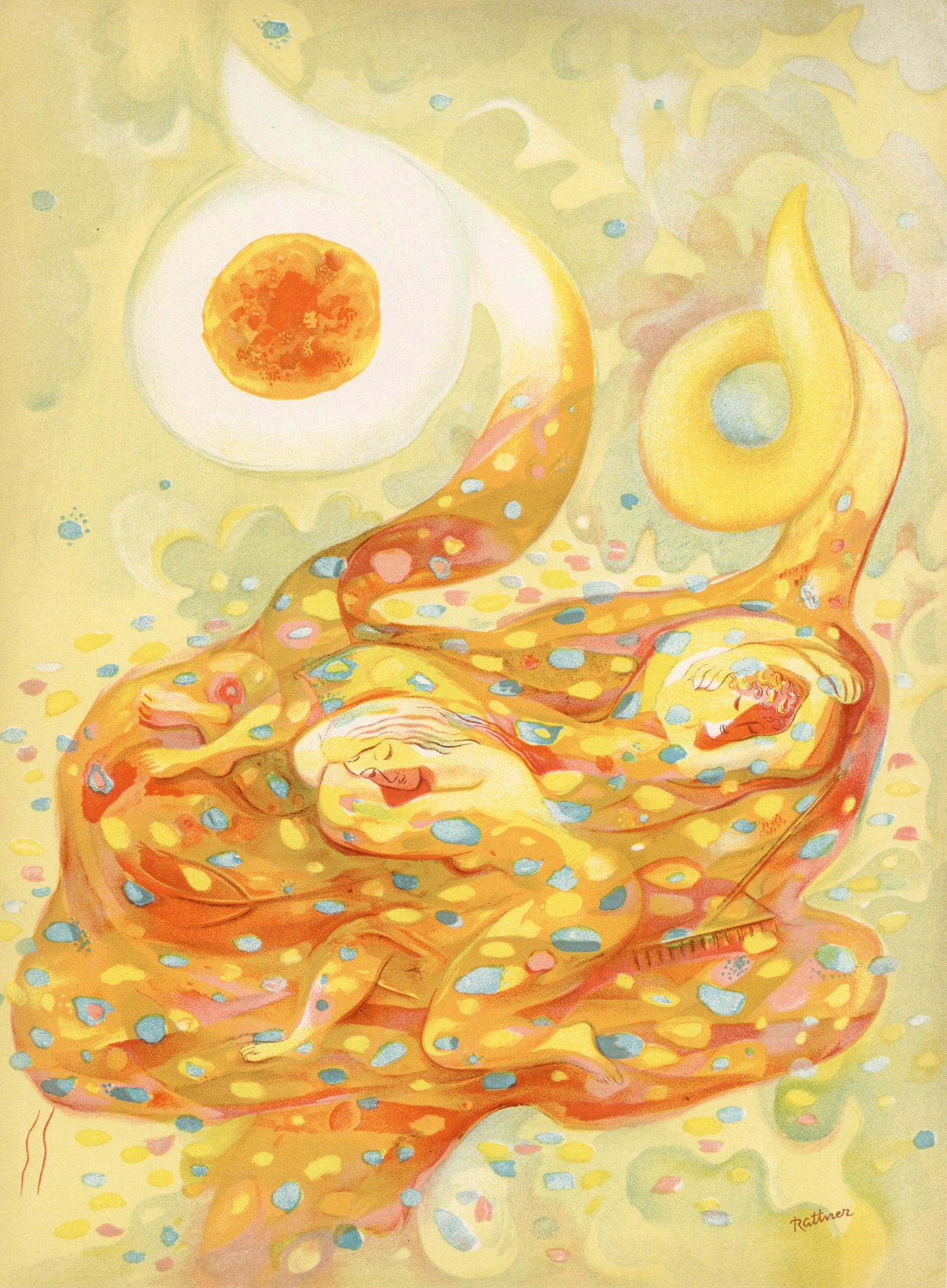 Abraham Rattner original lithograph "Autumn" (1 of 1)