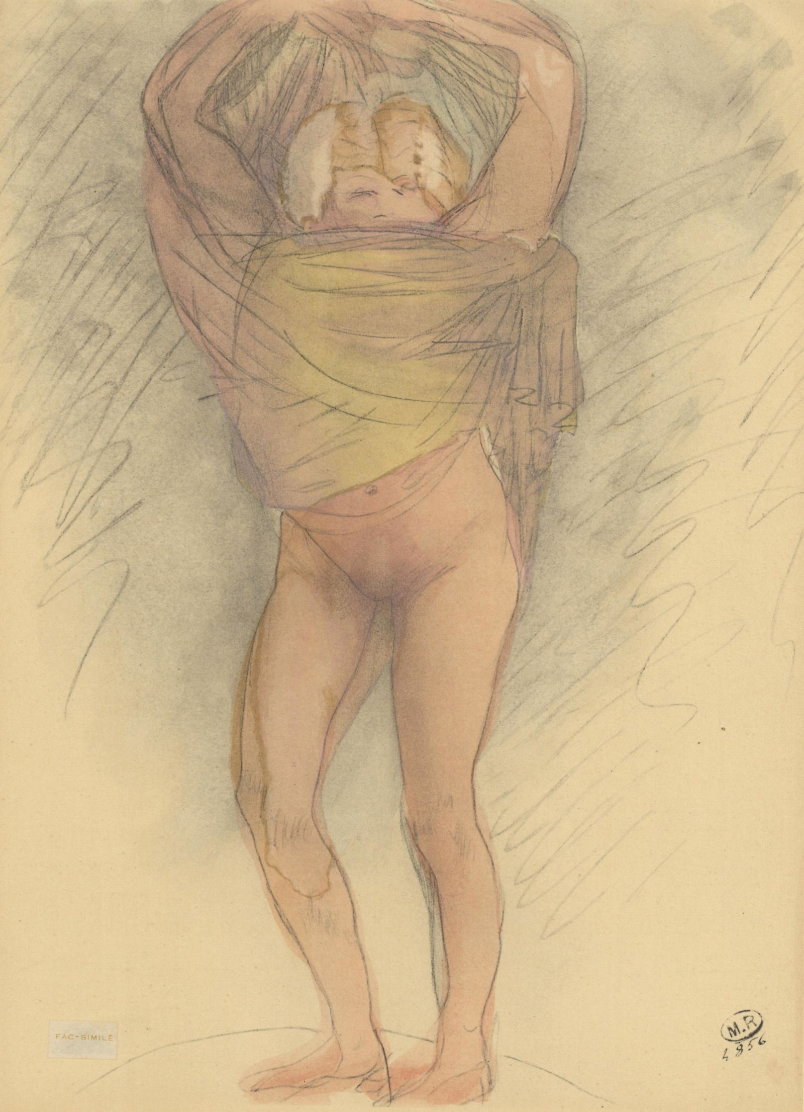 Auguste Rodin pochoir (Figure feminine) (1 of 1)