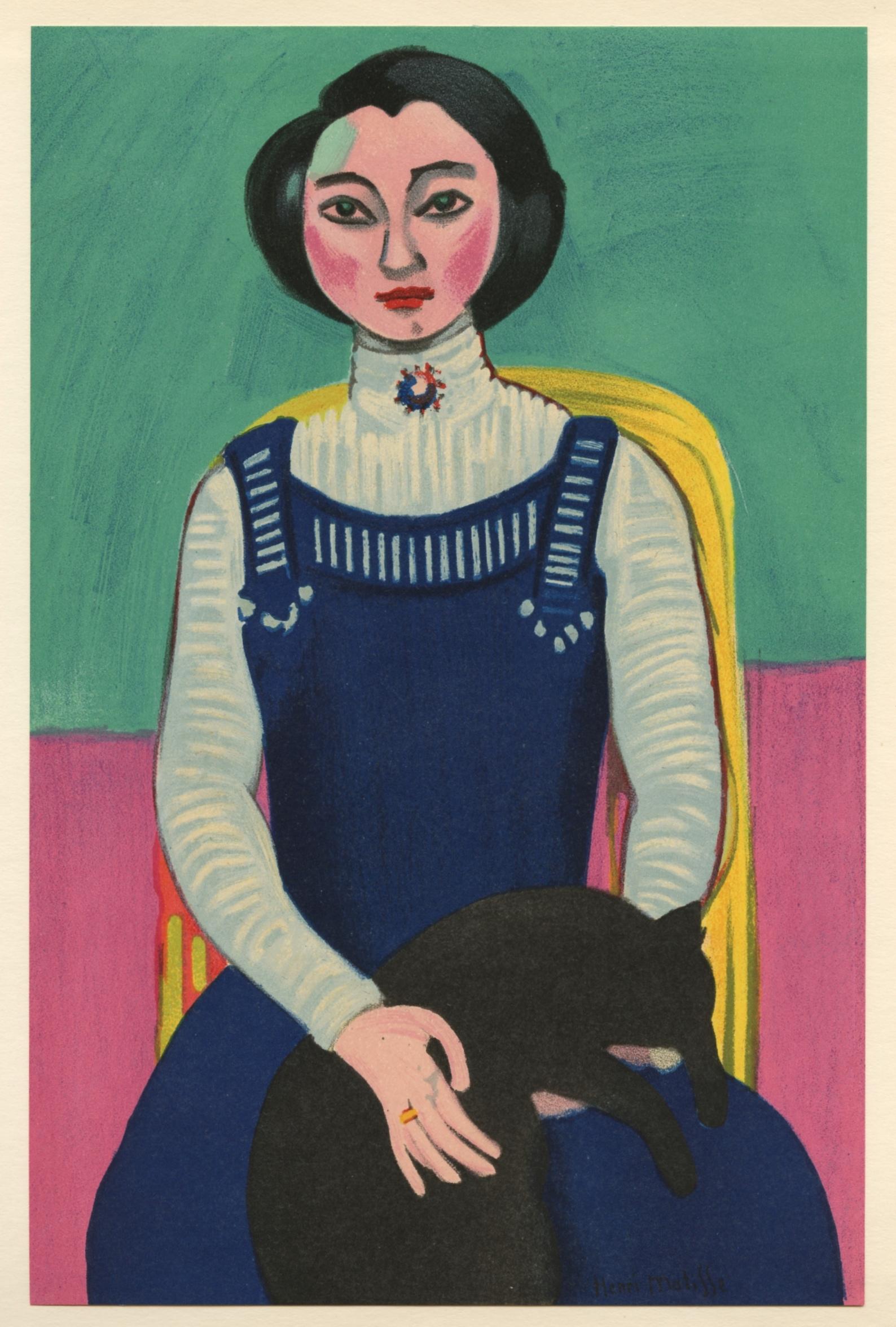 Henri Matisse lithograph "Girl with Cat" (1 of 1)