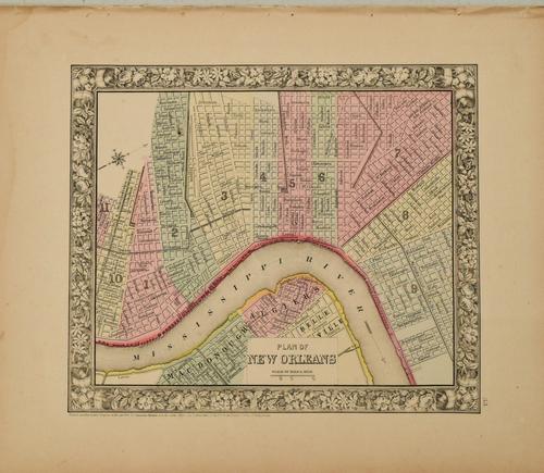 1860 Mitchell Map of New Orleans -- Plan of New Orleans (1 of 1)