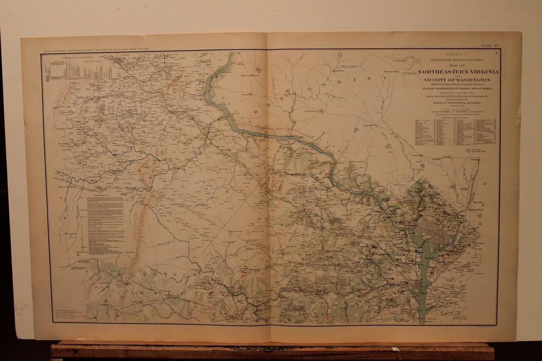 1891 Civil War Map: Title: 1891 Civil War Map Author: Bien Medium: Ink on Paper Dimensions: 29.5"X18.5" Description: Civil War map dated 1891. Published under the direction of the Hon. Stephen B. Elkins Secretary of War.