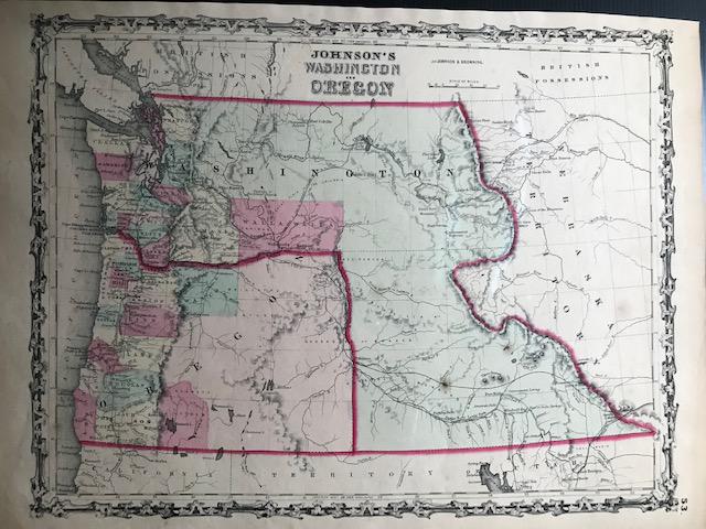1861 Washington & Oregon. By Johnson (1 of 1)