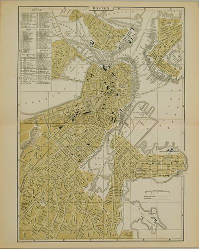 1892 Johnson Map of Boston -- Boston (1 of 1)