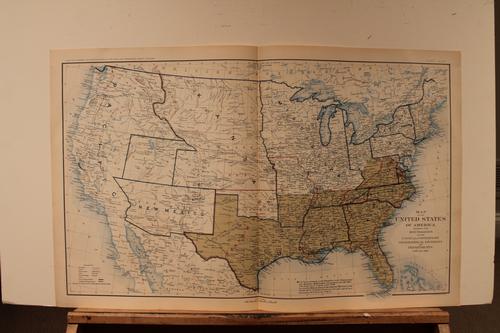 1895 Civil War Map: Title: 1895 Civil War Map Author: Bien Medium: Ink on Paper Dimensions: 29.5"X18.5" Description: Civil War map dated 1895. Published under the direction of the Hon. Stephen B. Elkins Secretary of War.