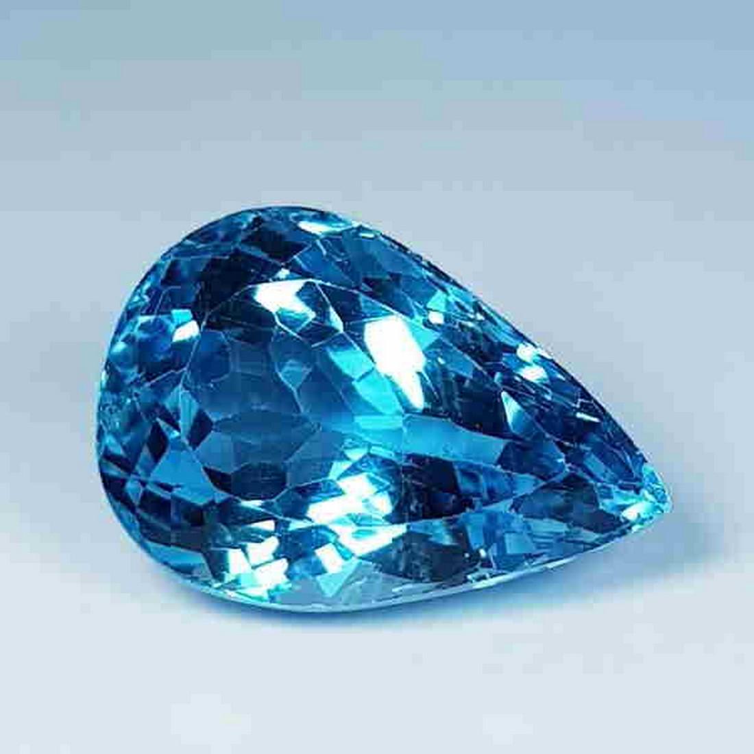 8.30 Ct Natural Pear Cut Top Quality Blue Topaz (1 of 6)