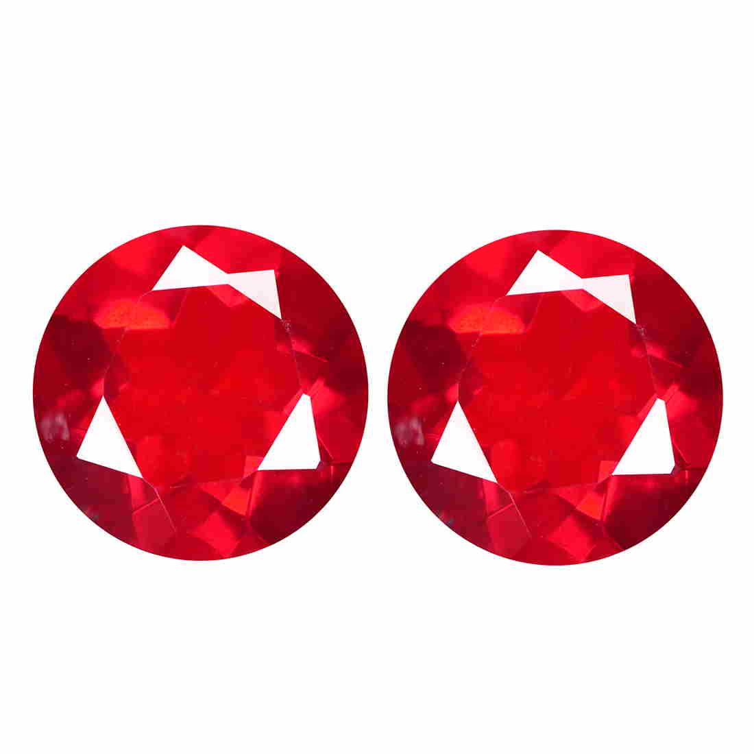 2.10Ct IF Round cut 8 x 8 mm 100% Natural Red Fire (1 of 2)