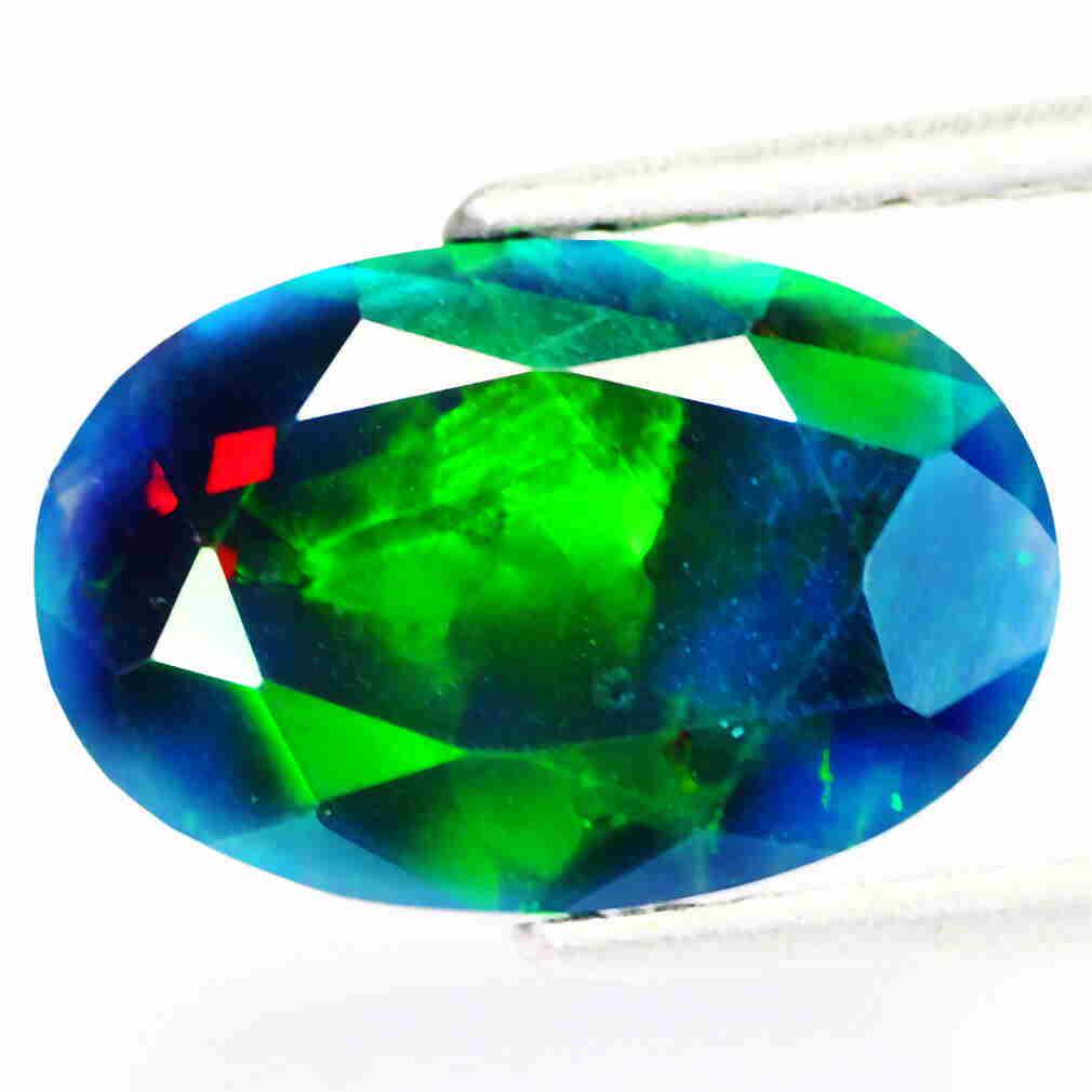 2.88Ct IF Oval cut 13 x 9 mm 3D Multi color Disco Black (1 of 1)