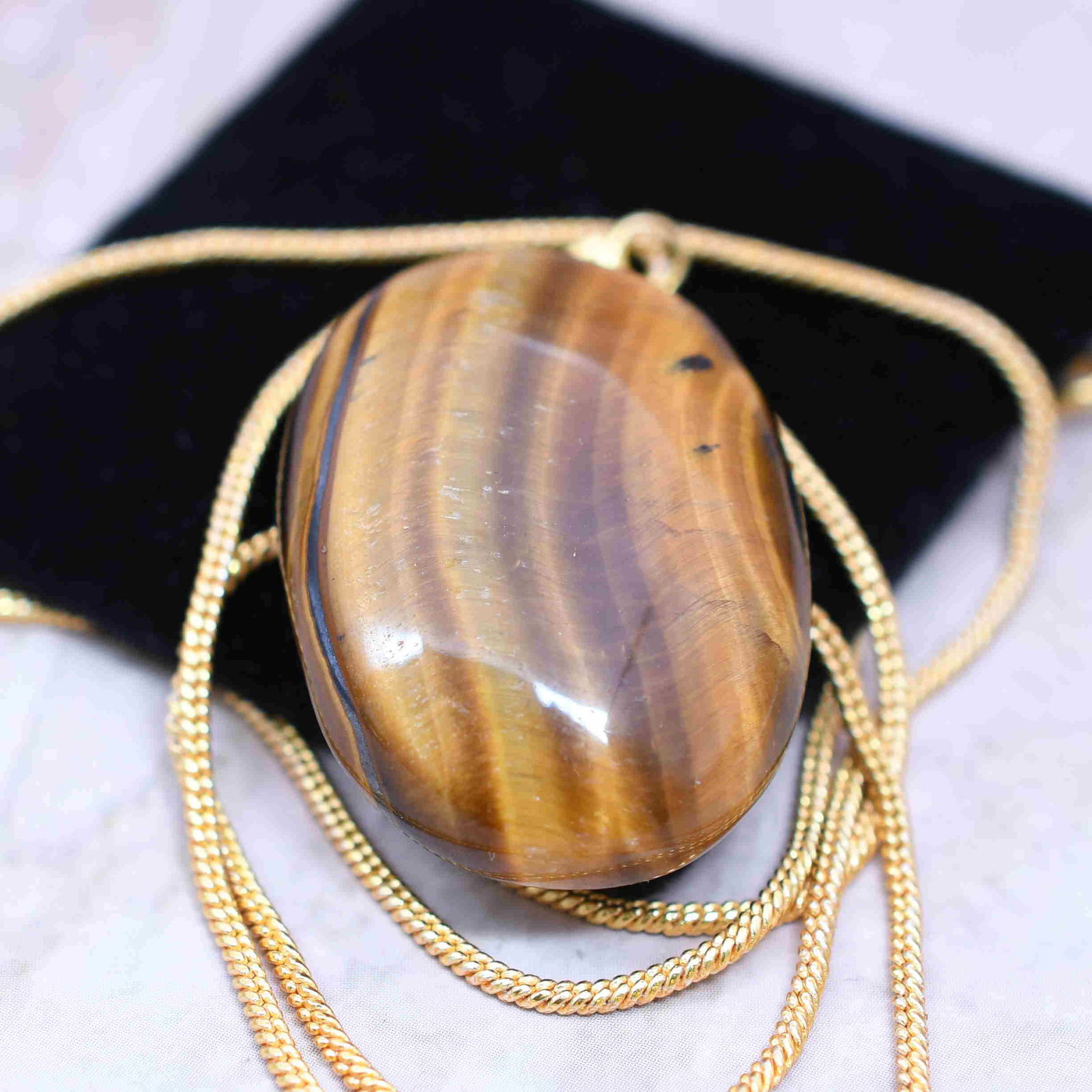 40.27 Ct Certified Best Quality Tiger Eye Gemstone (1 of 2)