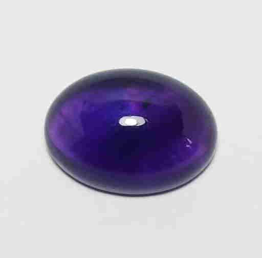 14.65 CTS NATURAL AMETHYST OVAL CABOCHON GOOD COLOR (1 of 4)