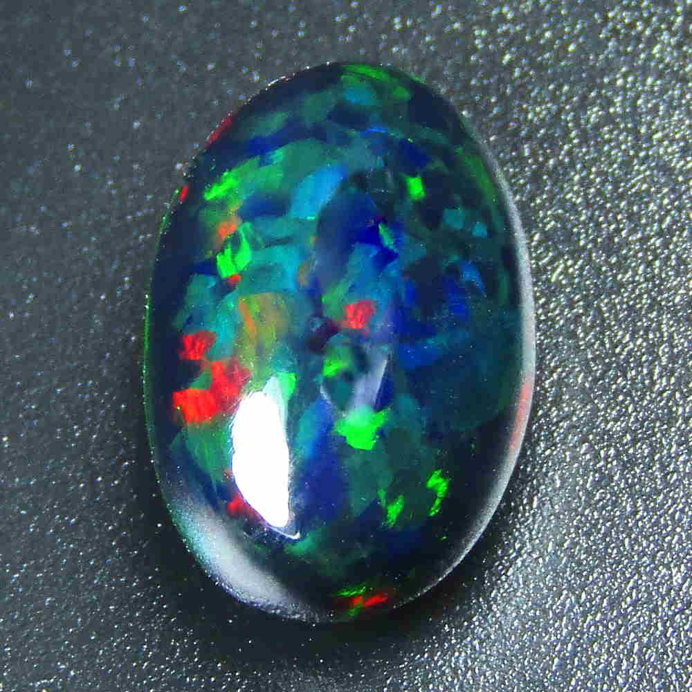 3.35Cts Natural Multi color Black Opal Oval Cabochon (1 of 6)