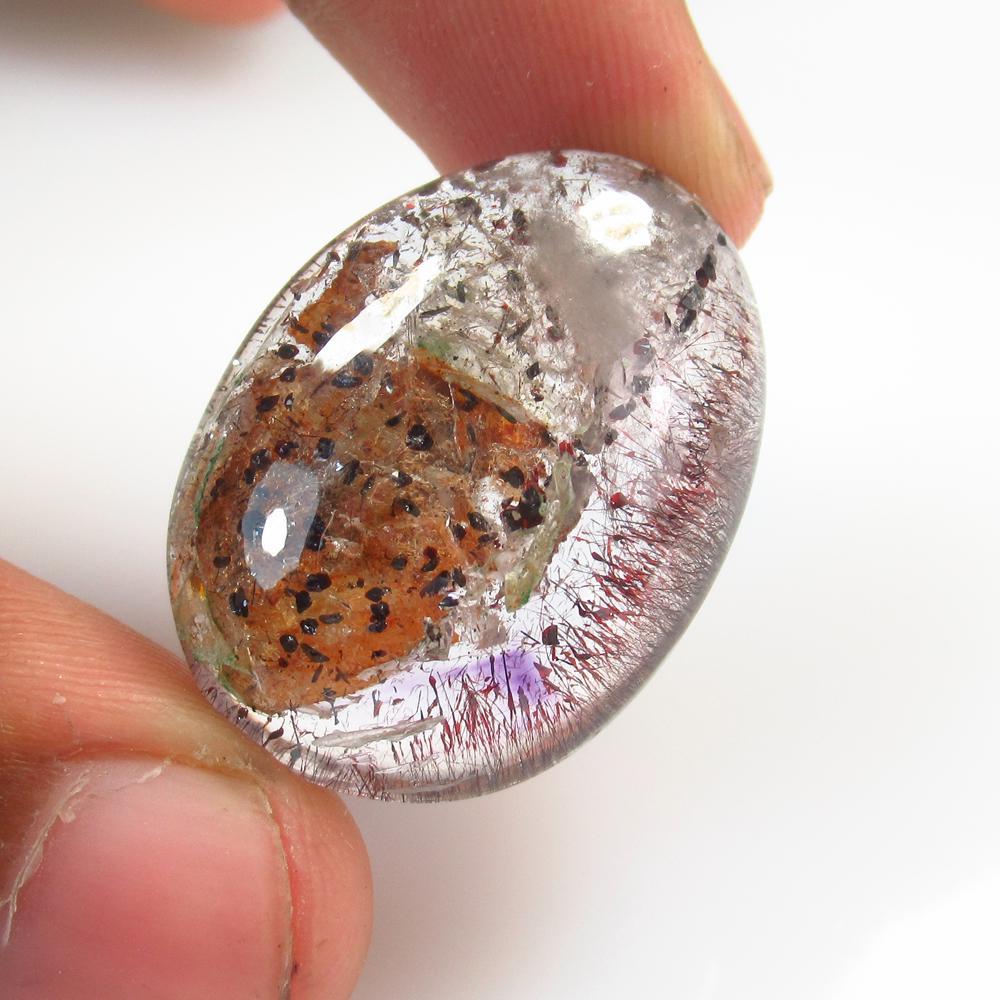 42.38 Ct Natural Rutile Quartz Oval Cab (1 of 2)