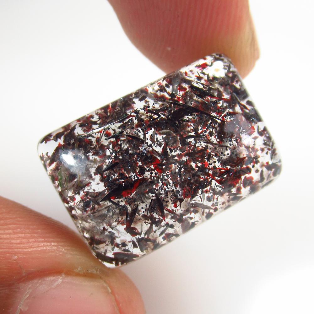 24.56 Ct Natural Rutile Quartz Rectangle Cab (1 of 2)