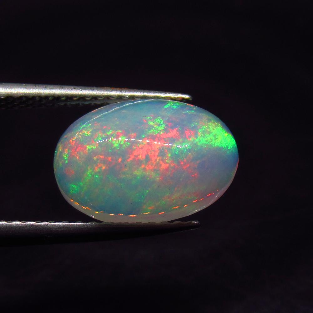 2.55 Ct Natural Ethiopian Multicolor Opal Oval Cab (1 of 2)