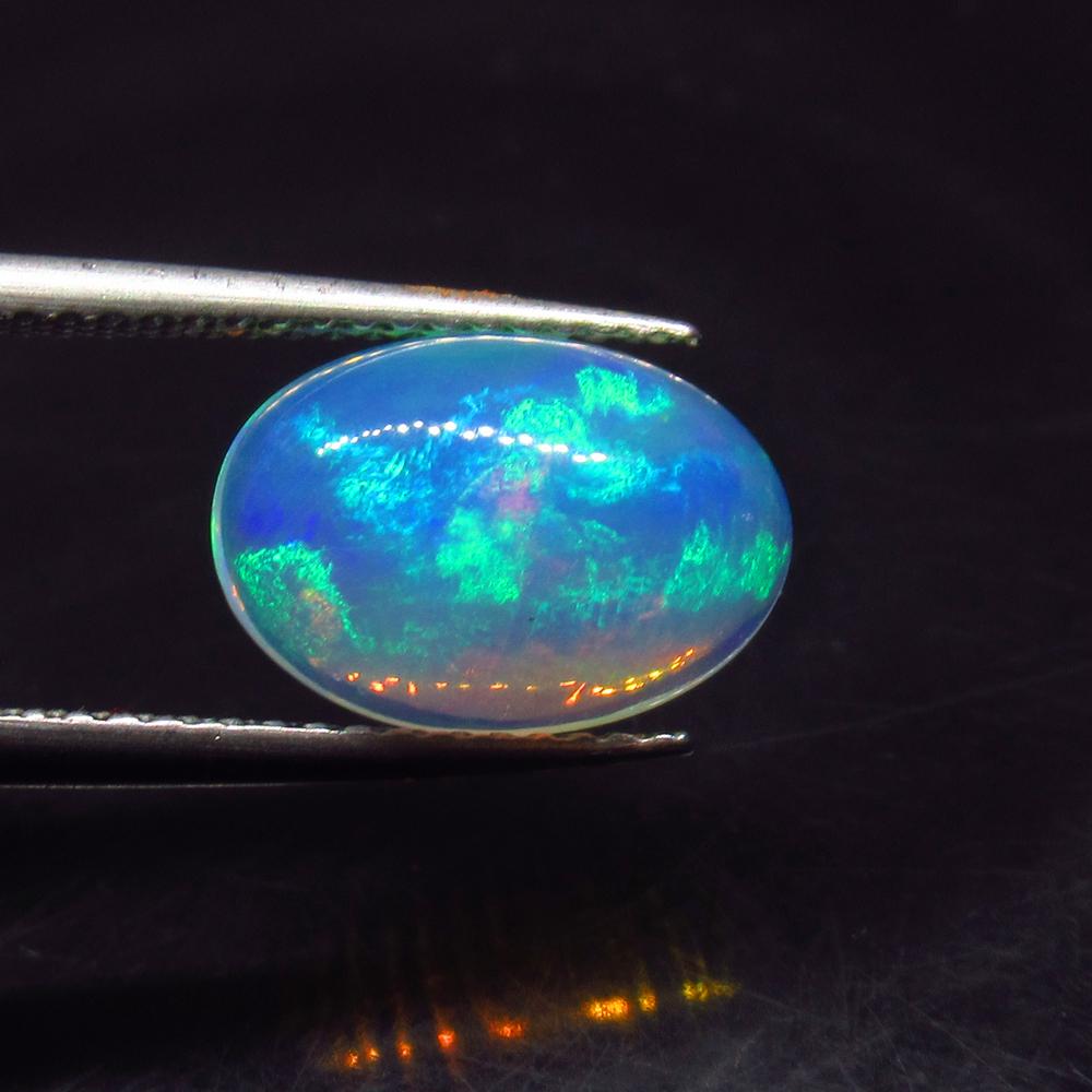 2.03 Ct Natural Ethiopian Multicolor Opal Oval Cab (1 of 2)