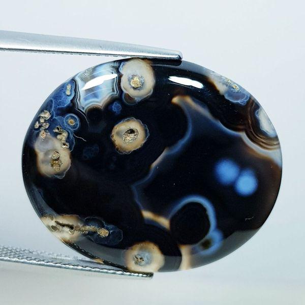 22.20 ct Natural Black Lace Agate (1 of 5)