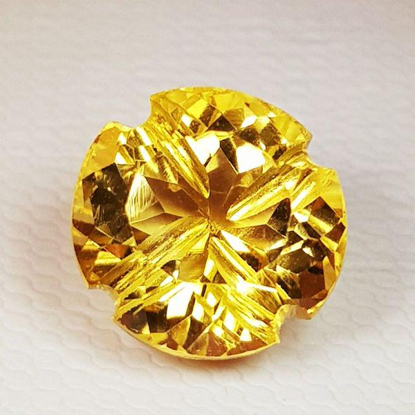 Natural Citrine Round Flower Cut 4.90 ct (1 of 5)