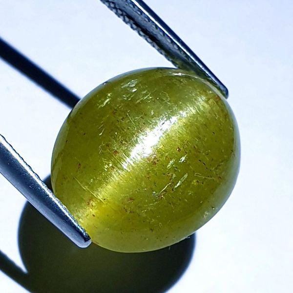 21.22 ct Natural Apatite cat's Eye: No Reserve! Title: 21.22 ct Natural Apatite cat's Eye Color/Clarity: Semi Transparent Gemstones: Loosegemstone Carat Weights: 21.22 Size/Dimensions: 17.80 x 14.60 x 10.10 Additional Information: Oval 