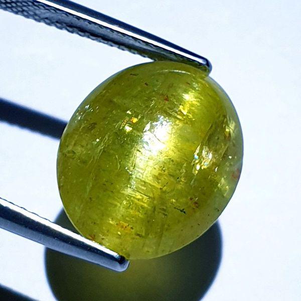 14.55 ct Natural Apatite cat's Eye: No Reserve! Title: 14.55 ct Natural Apatite cat's Eye Color/Clarity: Semi Transparent Gemstones: Loosegemstone Carat Weights: 14.55 Size/Dimensions: 14.60 x 12.40 x 9.60 Additional Information: Oval -