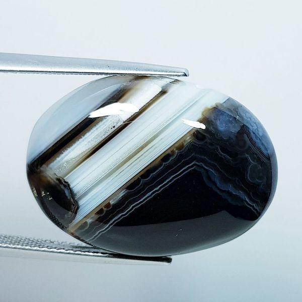 28.55 ct Natural Black Lace Agate (1 of 5)