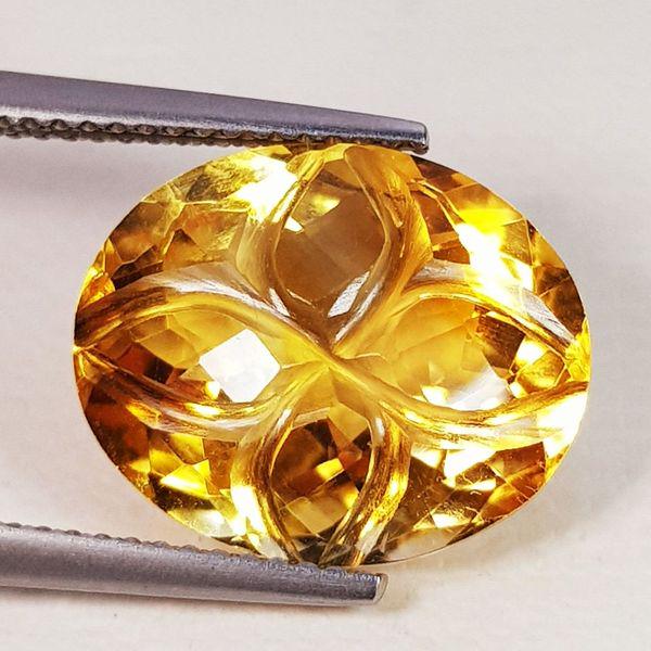 Natural Citrine Oval Flower Cut 8.65 ct (1 of 5)
