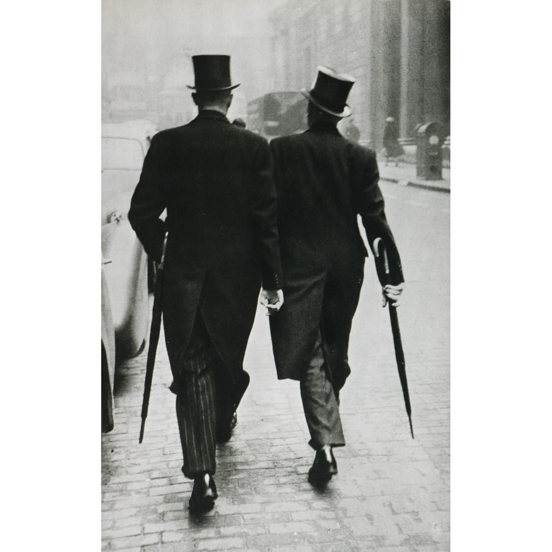 ROBERT FRANK - Gentlemen in Top Hats, London: Artist: ROBERT FRANK Print Title: Gentlemen in Top Hats, London Medium: Sheet-fed Gravure Printing Date: 1970's Printed in England Image Size: approx. 10 x 6.5 inches Robert Frank (1924-2019) was an A