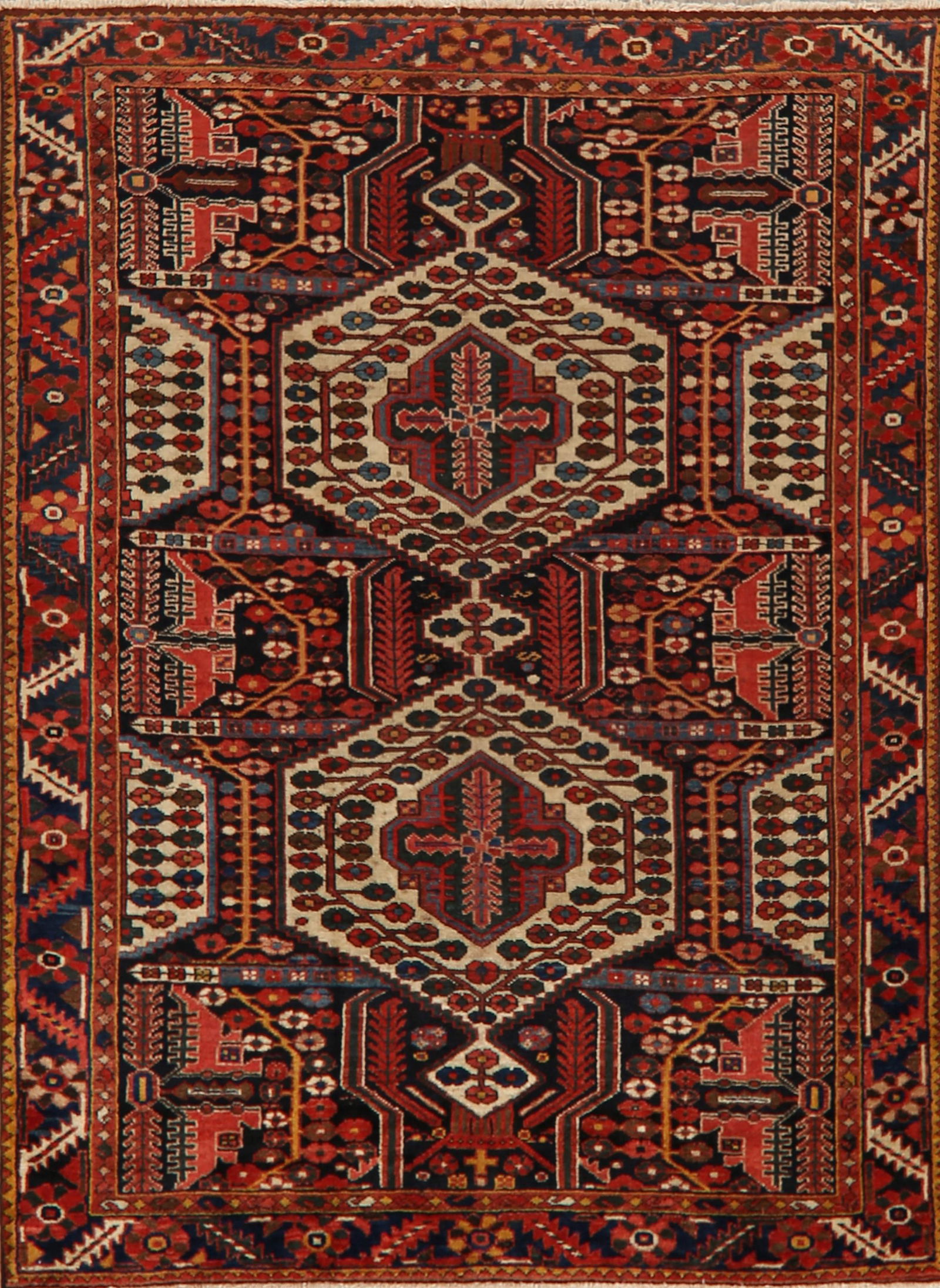 100% Vegetable Dye Antique Bakhtiari Persian Area Rug (1 of 20)