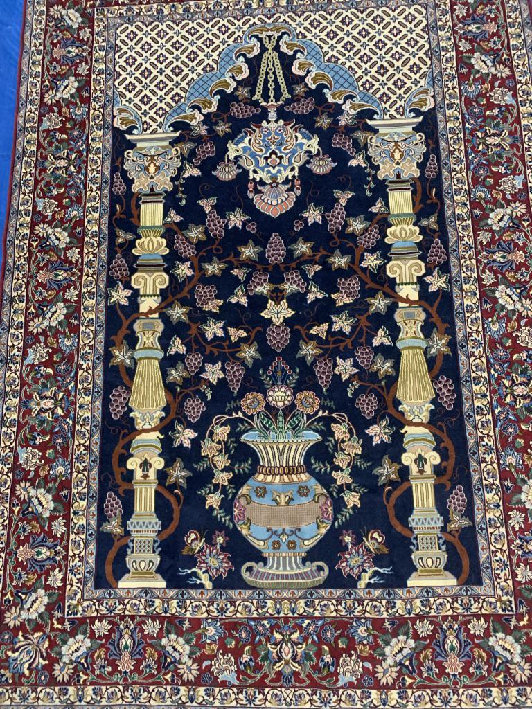 Semi Antique Hand Woven Persian Esfahan 6.8x4.10 ft (1 of 17)
