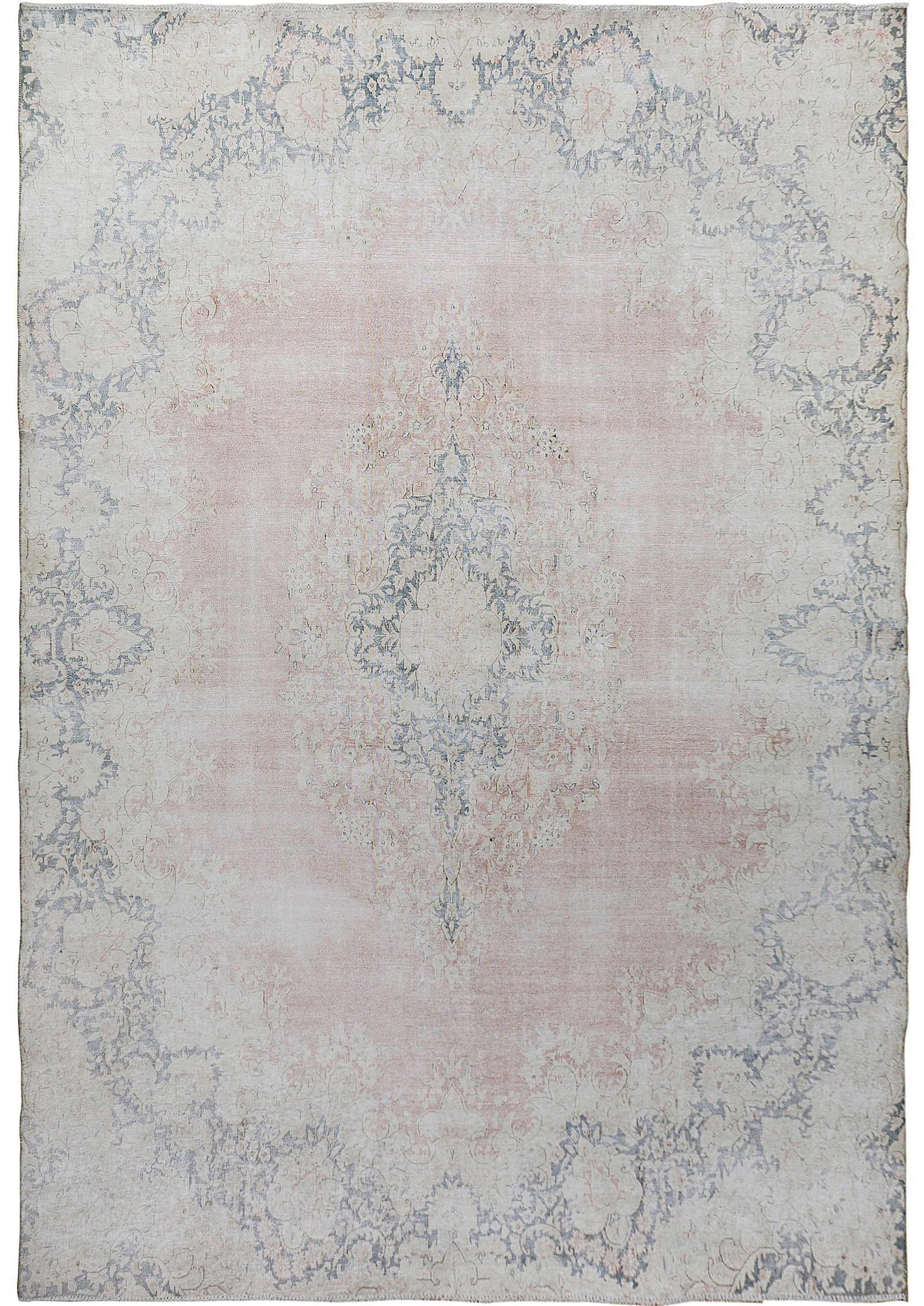 Antique Distressed Kerman Muted Persian Area Rug 10x13 (1 of 10)