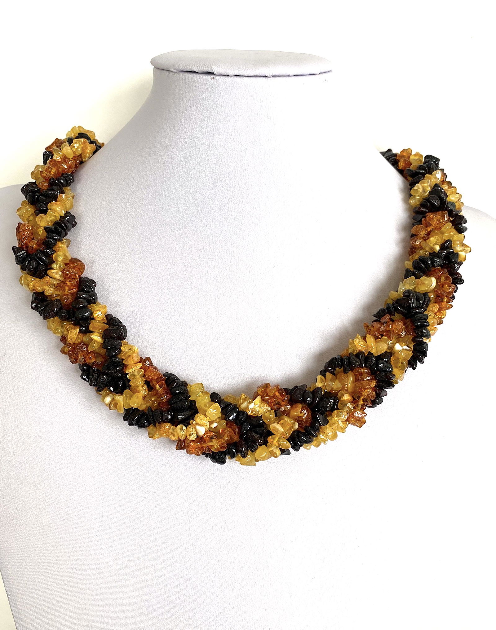 Beautiful Amber Necklace made from Rough in shape Amber (1 of 9)