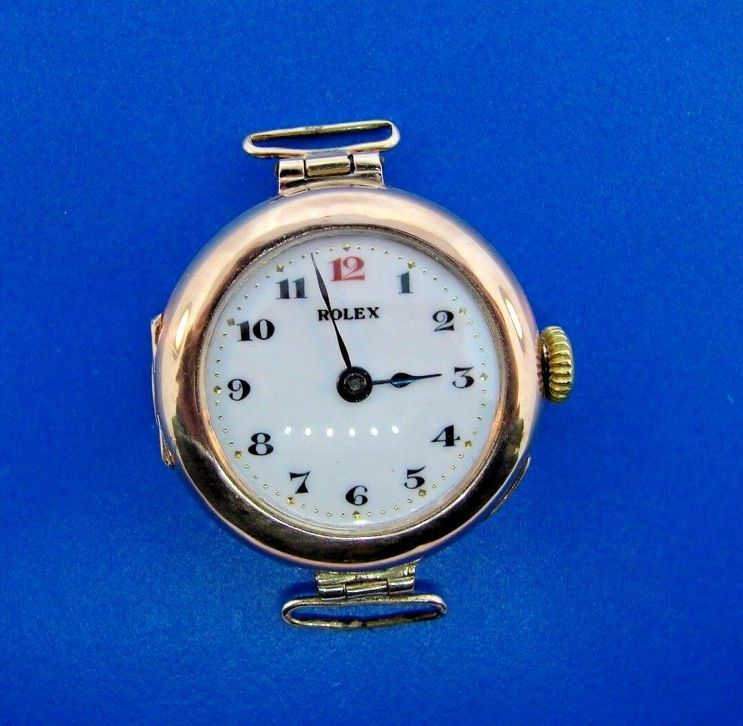 RARE Rolex 18k Rose Gold Pocket Watch Pendant (1 of 4)