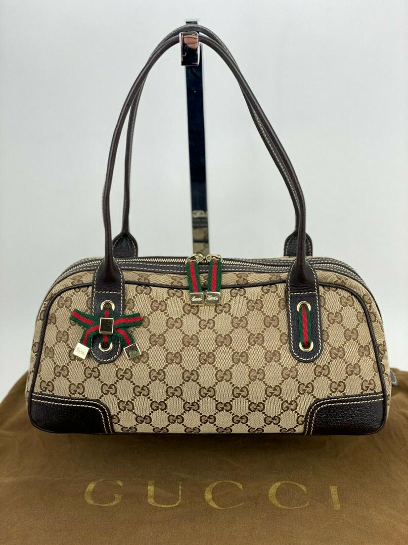 GUCCI Princy GG Canvas Leather Shoulder Satchel Hand (1 of 12)