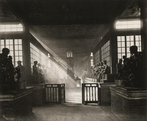 JOHN THOMSON - Temple of Five Hundred Gods, Canton,1869: Artist: JOHN THOMSON Title: Temple of the Five Hundred Gods, Canton, 1869 Medium: Duotone Photo Litho, 1985, Italy Dimensions: 8x6.55" Description: Heat Wax Mounted on 8.5x11" Conservation Board Artis