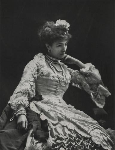 EMILE TOURTIN - Sarah Bernhardt, 1877: Artist: EMILE TOURTIN Title: Sarah Bernhardt, 1877 Medium: Duotone Photo Litho, 1984, Japan Dimensions: 6.65x8.65" Description: Heat Wax Mounted on 11x14" Conservation Board Artist Bio: Reserve: $45.0