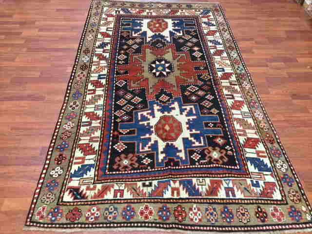 19th C Lesgi design Kazak Caucasian Rug-2015 (1 of 6)