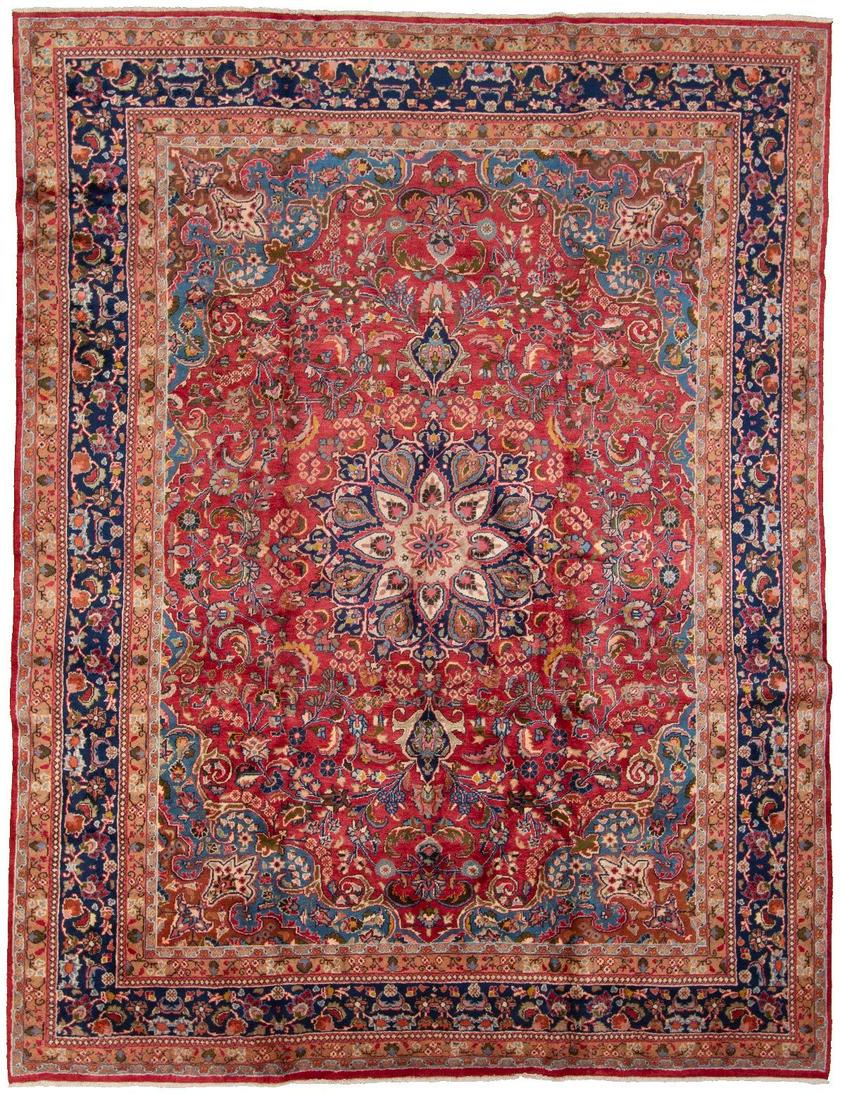 Hand-knotted Sabzevar Wool Rug 9'9" x 12'10" (1 of 3)