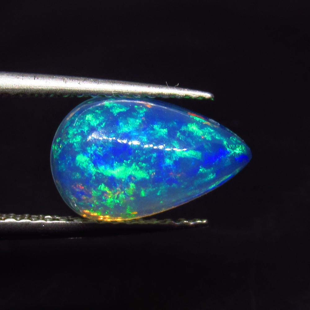 1.82 Ct Natural Ethiopian Multicolor Opal Pear Cab (1 of 2)