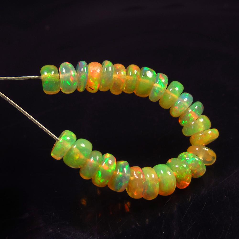 3.30 Ct Natural 30 Drilled Multi-Color Opal Beads (1 of 2)