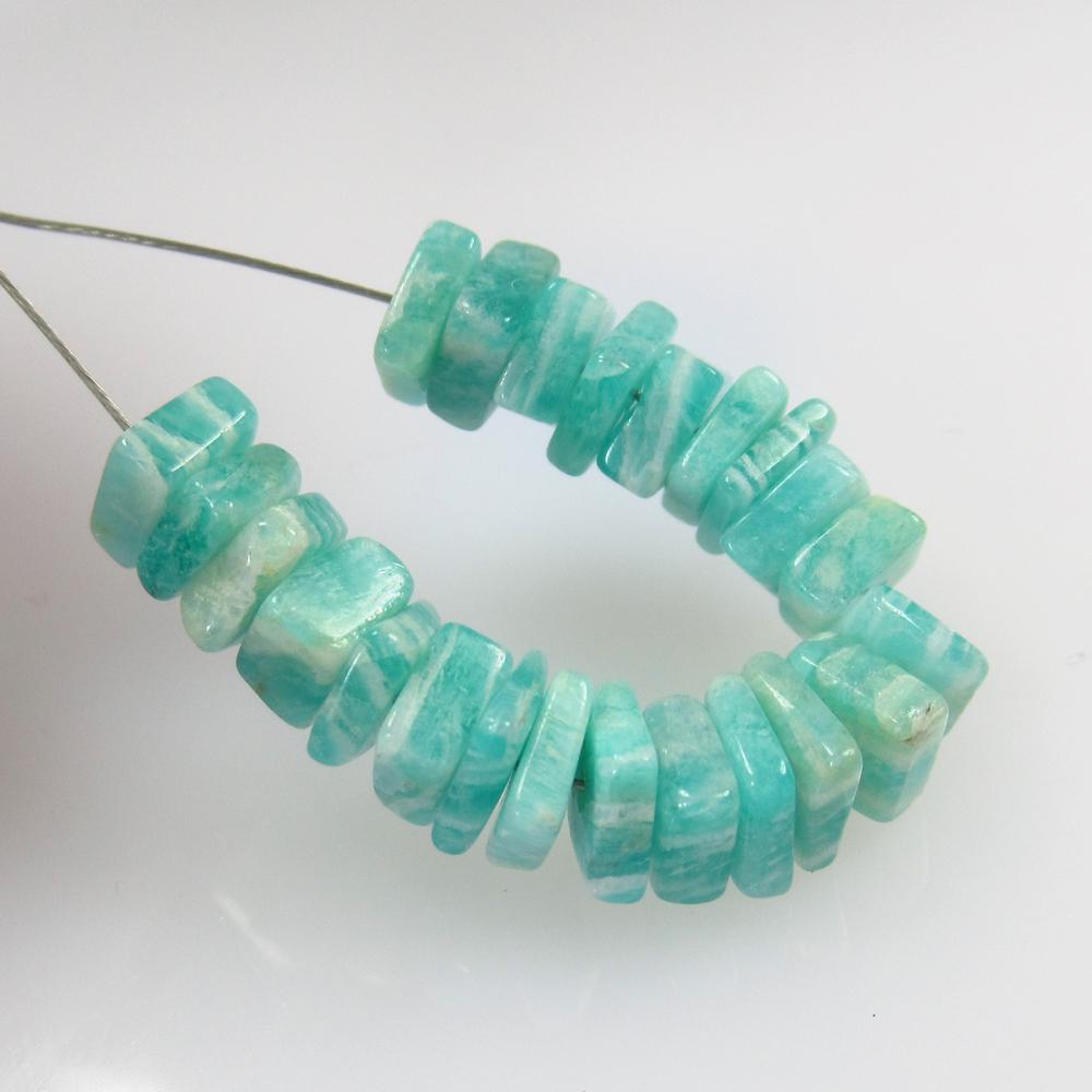 13.87 Ct Natural 25 Drilled Amazonite Square Beads: No Reserve! Title: 13.87 Ct Natural 25 Drilled Amazonite Square Beads Stone Clarity: Opaque Gemstone: Natural Amazonite Beads Carat Weight: 13.87 Size/Dimensions: 5.1x5.1 to 5.3x5.1 mm / 25 PC's Addit