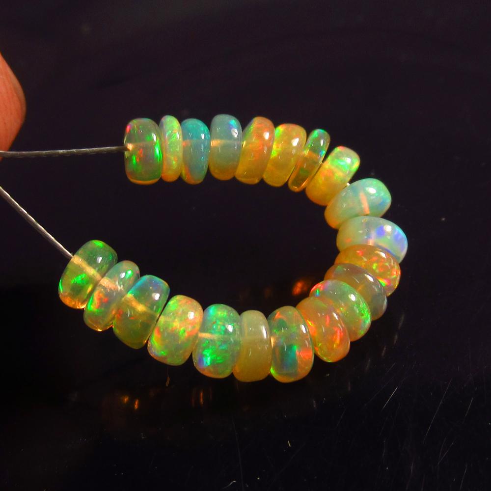 3.41 Ct Natural 21 Drilled Multi-Color Opal Beads (1 of 2)