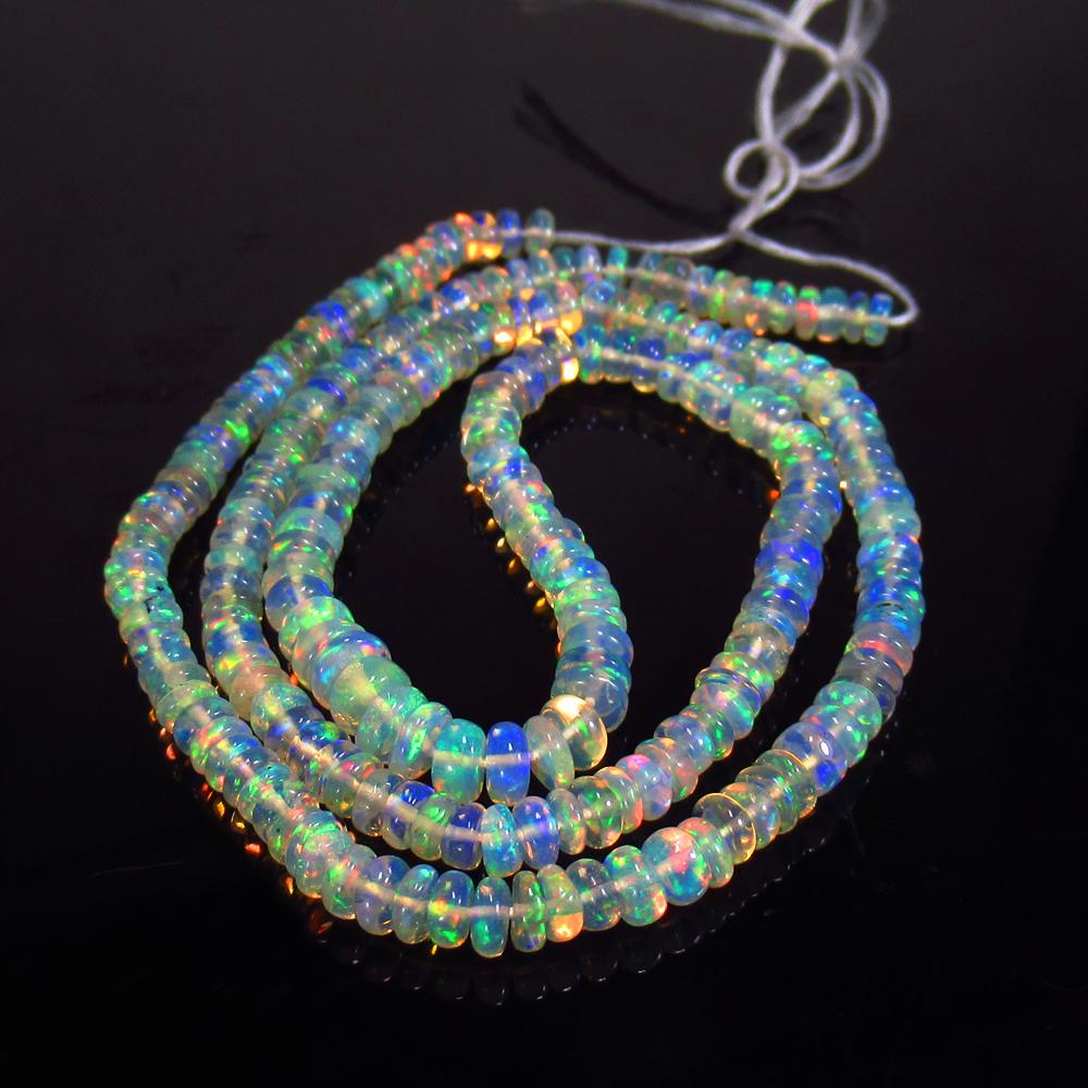 36.53 Ct Natural 218 Drilled Multicolor Fire Opal Beads (1 of 3)