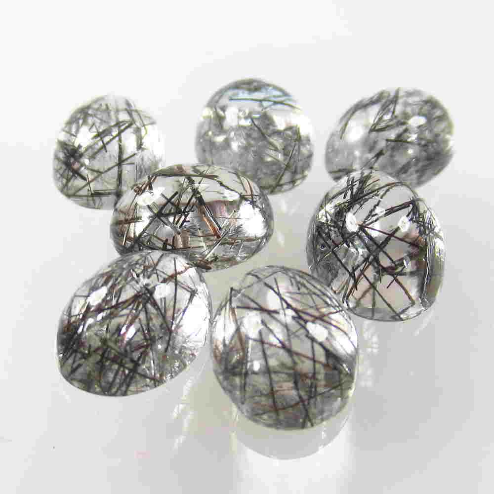 14.92 Ctw Natural 7 Rutile Quartz Oval Necklace Set (1 of 2)