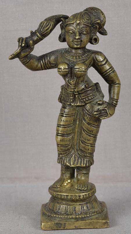 19c Indian bronze SHRUTAKIRTI wife of Shatrughna (1 of 6)